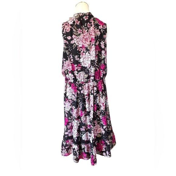 Lane Bryant Pink and Black Ruffled Tiered Sundress 14 - Picture 5 of 10